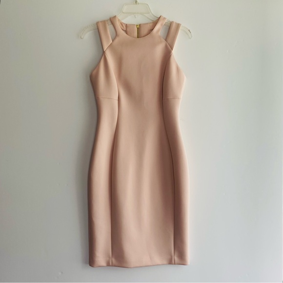 Calvin Klein Pink Halter Sheath Mini Dress NWOT - Picture 1 of 12